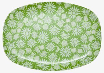 Tallrik Casablanca Grön från Rice med blommönster