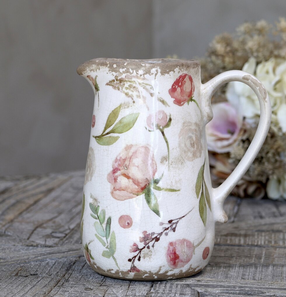 Kanna Blomster Rosa/Antik Creme från Chic Antique på träbord