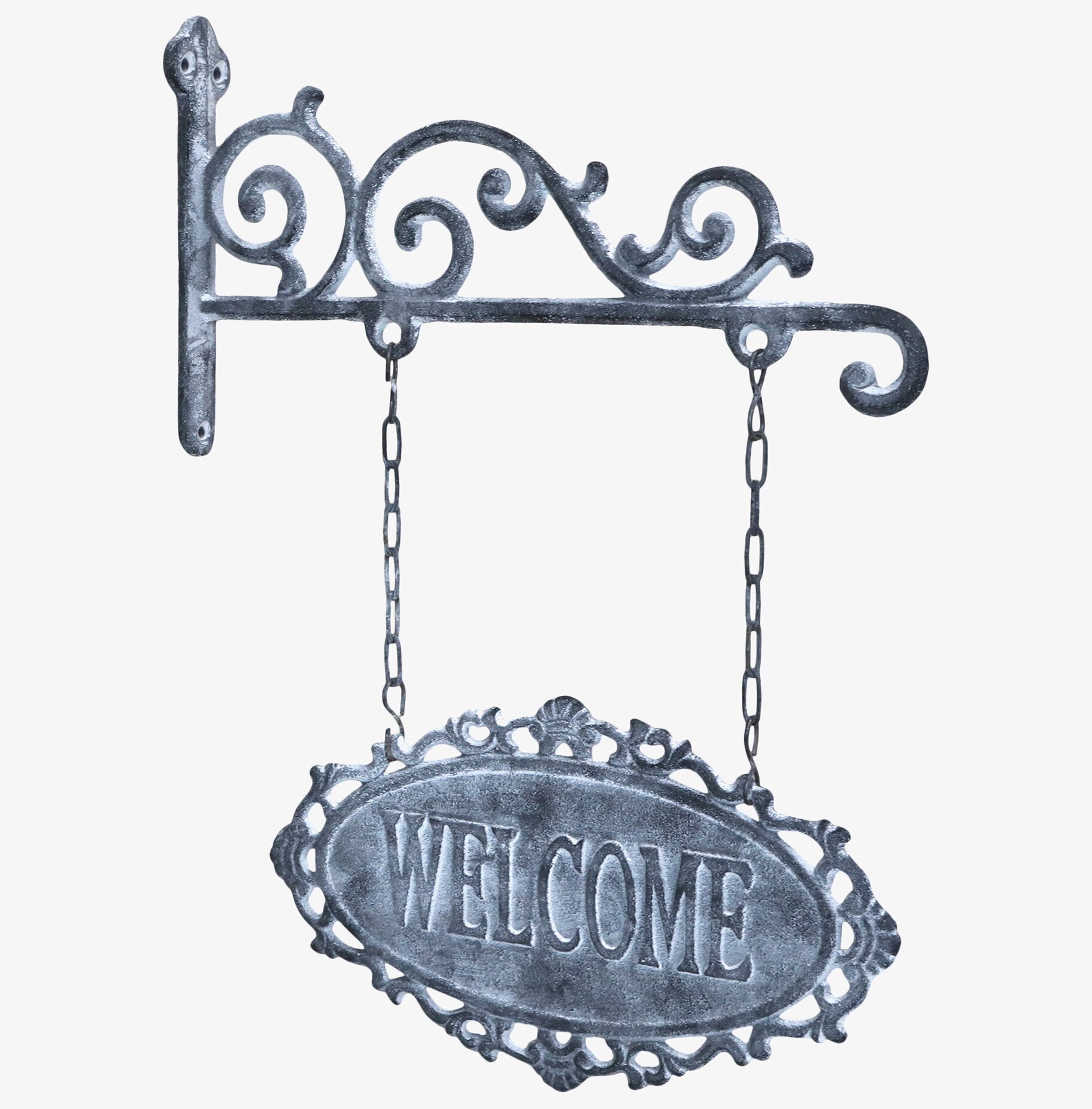 Skylt Welcome Antique Grå från Chic Antique med antik design