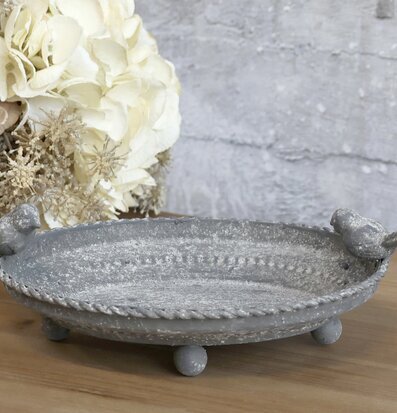 Fågelbad Antik Zink Chic Antique