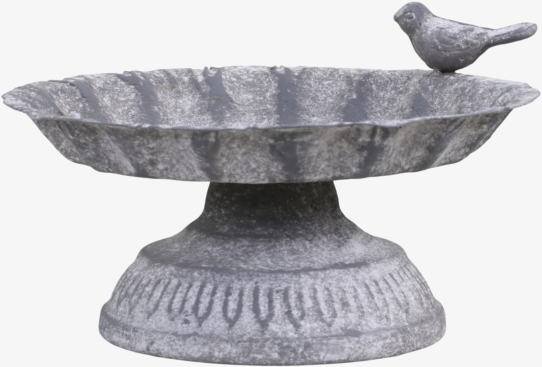 Fågelbad På Fot Antique Zink från Chic Antique i trädgård