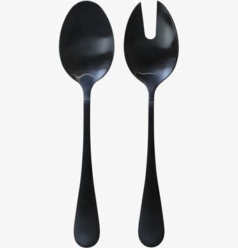 Salladsbestick Nordique Svart Chic Antique Salladsskedar