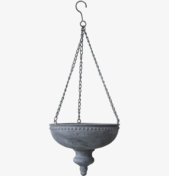 Ampel Antik Zink från Chic Antique, hängande planteringsskål