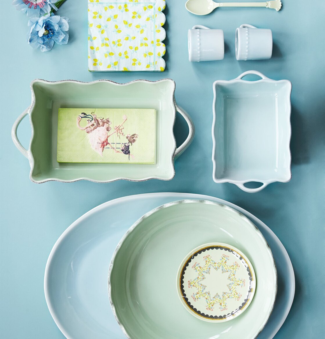 Pajform Large Pastellgrön från Rice i stilren köksmiljö