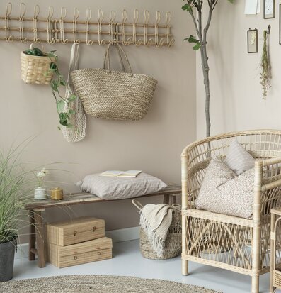 Väggkrokar Rotting från IB Laursen i rustik interiör