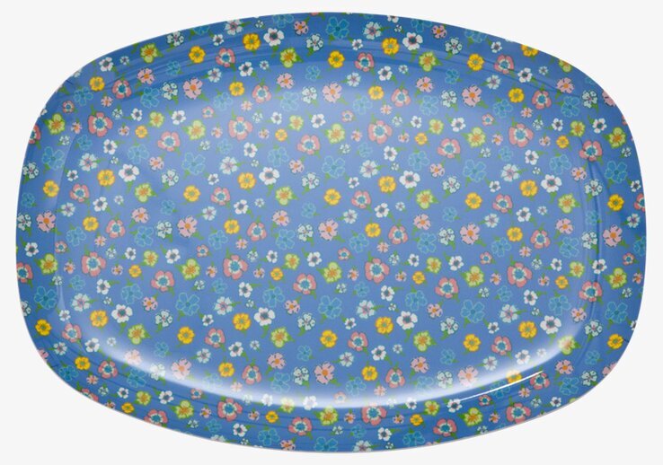 Tallrik Lavendel Flower Print från Rice med blommönster