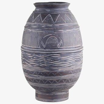 Vas Med Mönster Antique Grey från Chic Antique i detalj