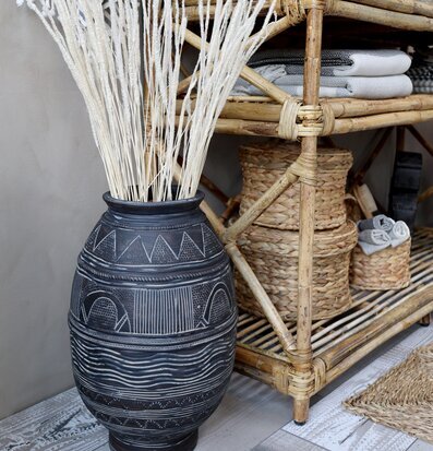 Vas Med Mönster Antique Grey från Chic Antique i keramik