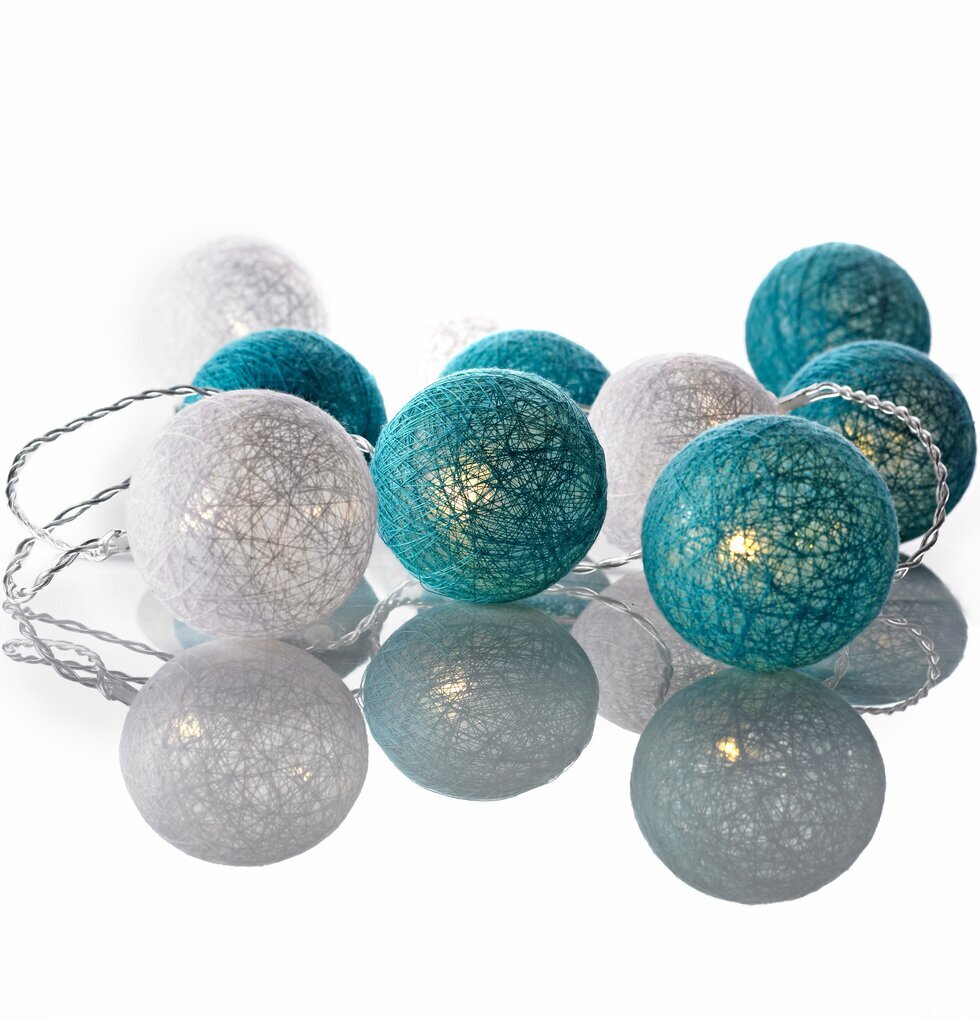 Twix LED Ljusslinga Blå från Markslöjd med bollar i tråd