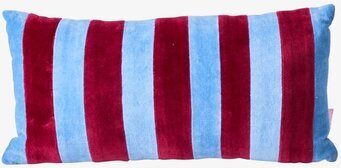 Prydnadskudde Velvet Gendarme Blue & Maroon Stripes Small från Rice