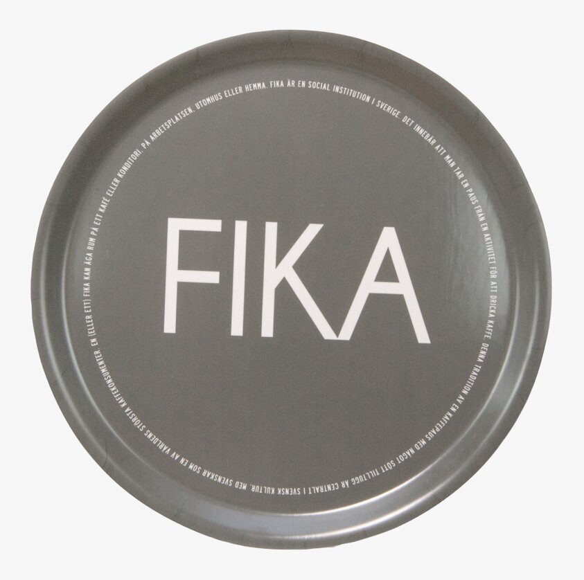 Bricka FIKA Grå från I Love Design med skandinavisk stil