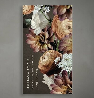 Tändsticksask Skyddsängel - Majas Cottage med blommotiv