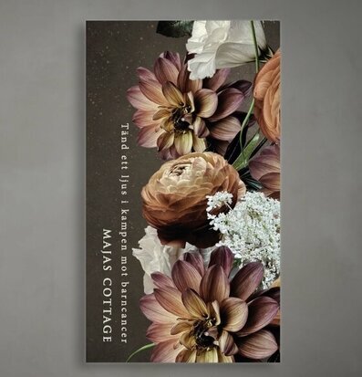 Tändsticksask Tro på dig själv - Majas Cottage med blommor