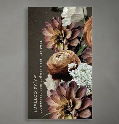 Tändsticksask Tro på dig själv - Majas Cottage med blommor