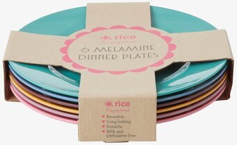 Tallrikar 6-Pack - Dance It Out från Rice i färgglada nyanser