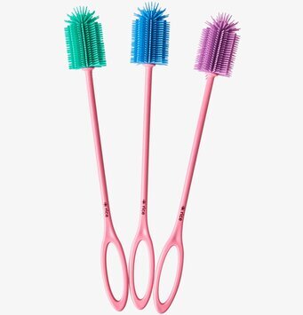 Flaskdiskborste Silikon från Rice i tre olika färger