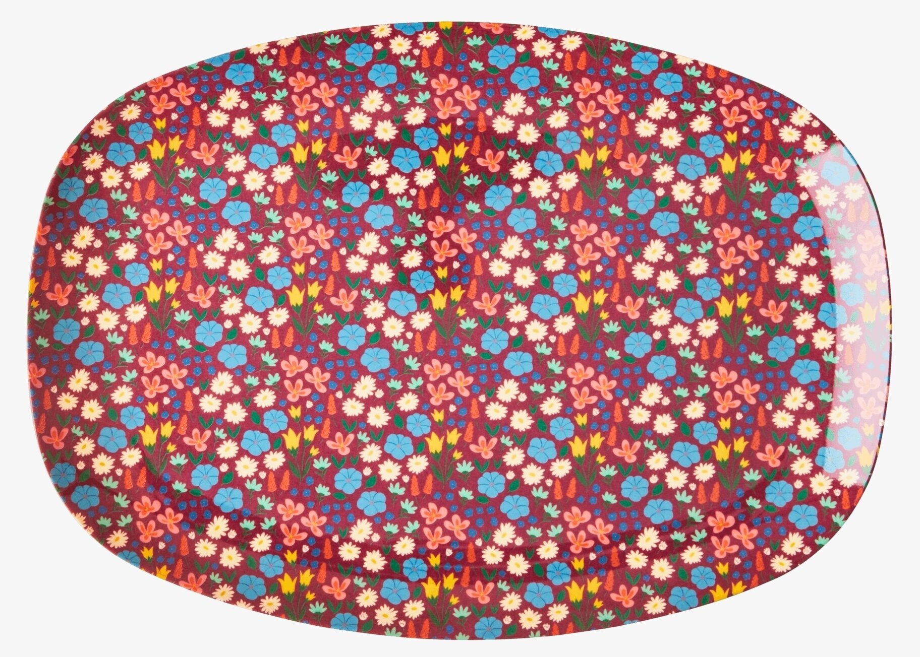 Tallrik Poppies Print från Rice med färgglatt blommönster