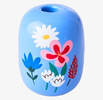 Ljushållare Gendarme Blue Large från Rice med blommotiv