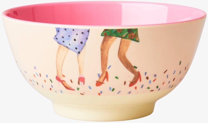 Skål Dancing Legs Print från Rice med livfullt dansande ben