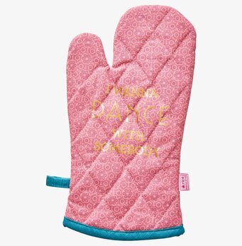 Ugnsvante Marrakesh Print från Rice med livligt rosa mönster