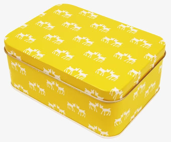 Mellanbox - Gul Bambi från Blafre med gult och vitt mönster