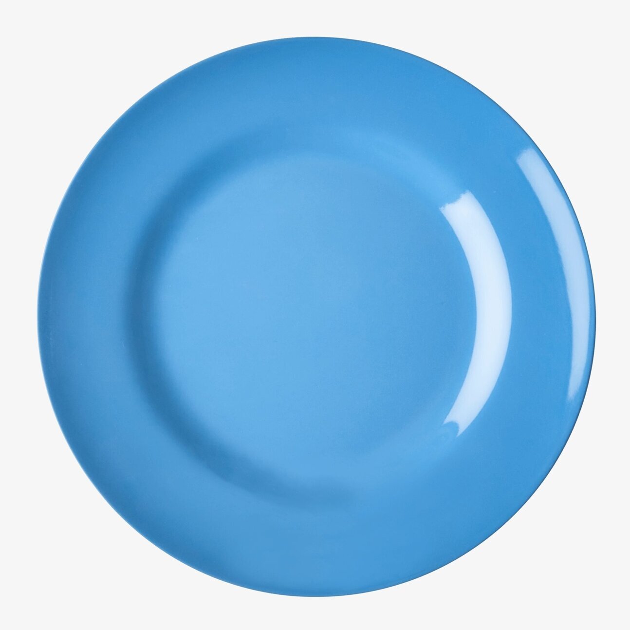 Assiett Gendarme Blue från Rice, rund blå tallrik i melamin