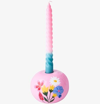 Ljushållare Pink Small från Rice med färgglada blommor