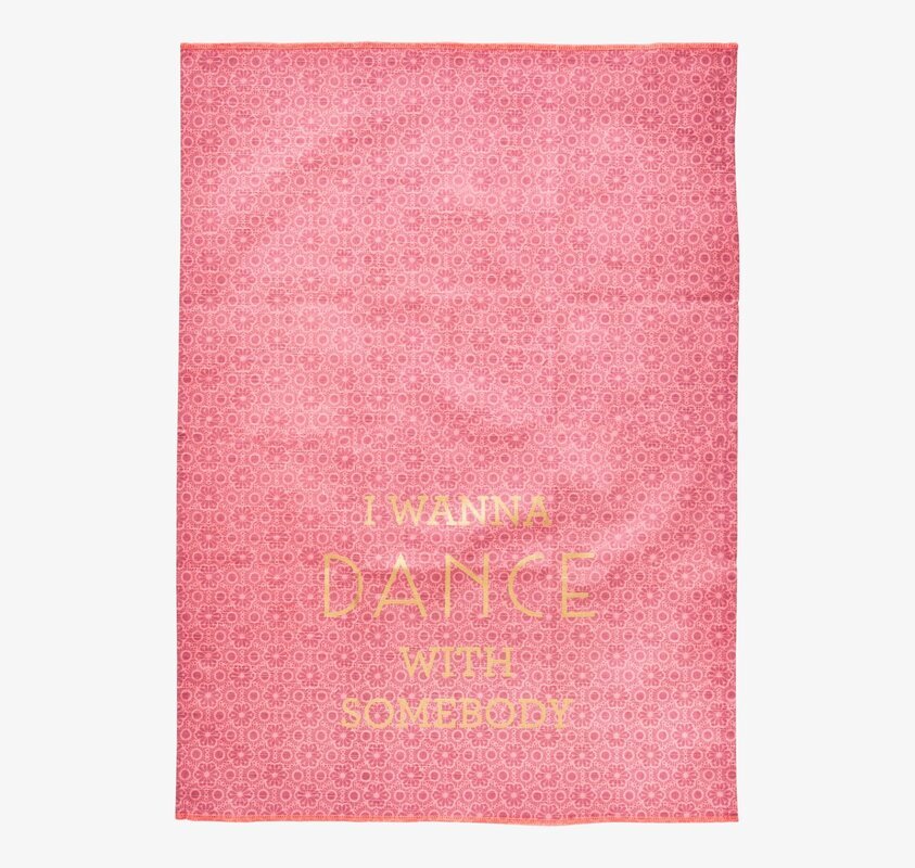 Kökshandduk Marrakesh Print från Rice med rosa mönster