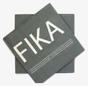 Servetter FIKA Grå från I Love Design med präglad textur