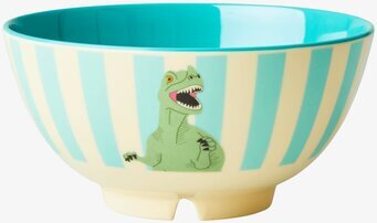 Liten Skål Dino Print från Rice med färgglad dinosauriedesign