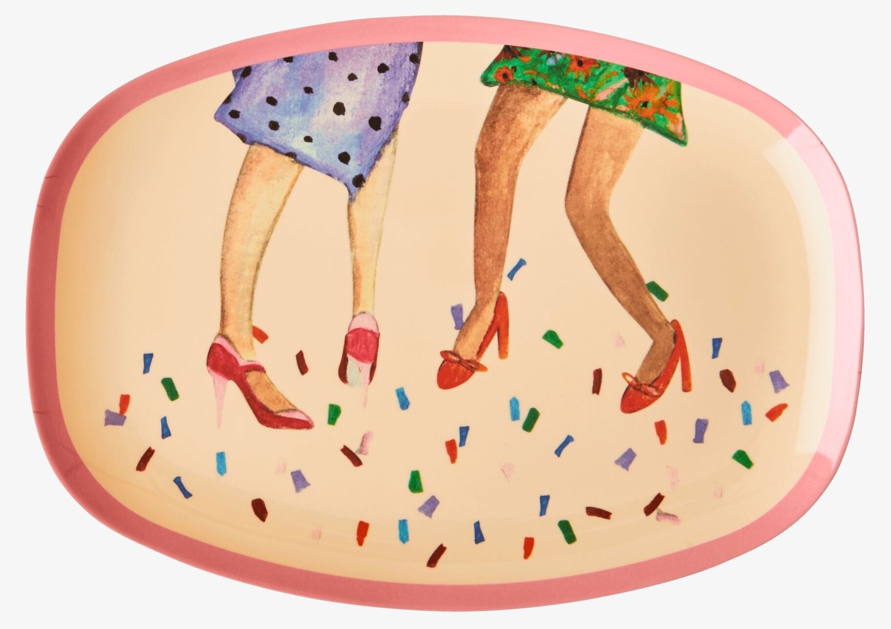 Tallrik Dancing Legs Print från Rice med färgglada ben