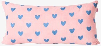 Prydnadskudde Velvet Gendarme Blue Hearts Medium från Rice