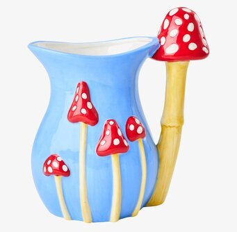 Kanna/Vas Keramik Mushroom Print från Rice med svampdesign