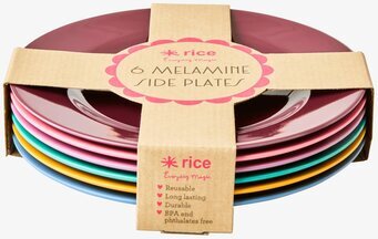 Assietter 6-Pack - Dance Out Colors från Rice, staplade