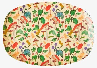 Tallrik Mushroom Print från Rice med färgsprakande mönster