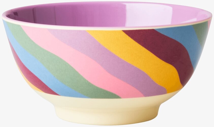 Skål Funky Stripes Print från Rice med färgglada ränder
