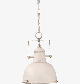 Taklampa Factory Antik Creme L från Chic Antique i metall