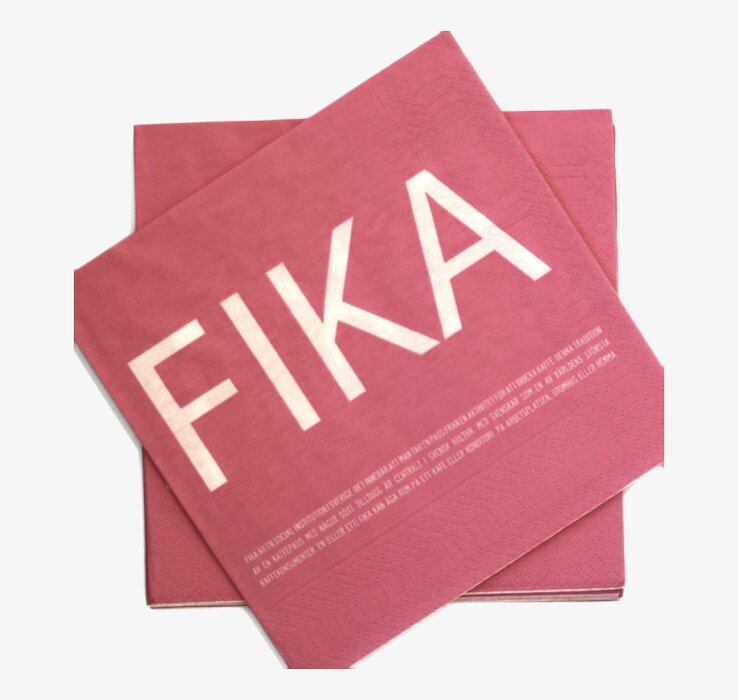 Servetter FIKA Rosa från I Love Design i intensiv rosa färg