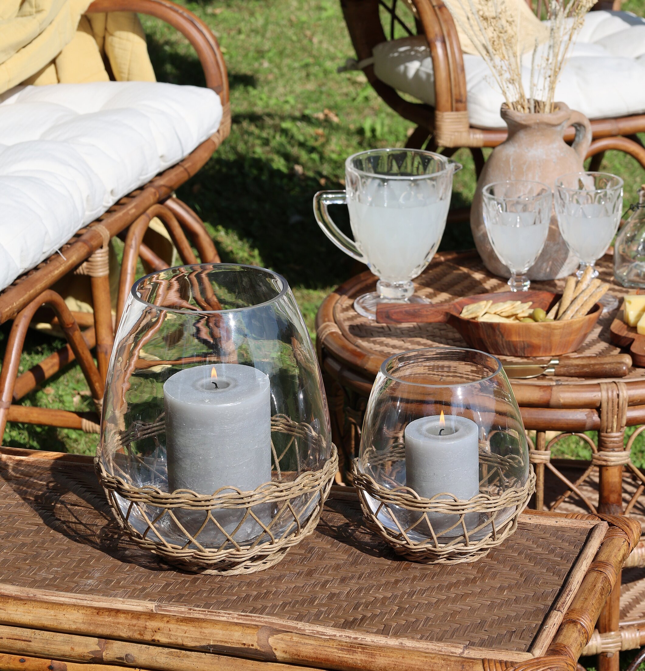 Ljuslykta Hurricane Medium från Chic Antique på uteplats