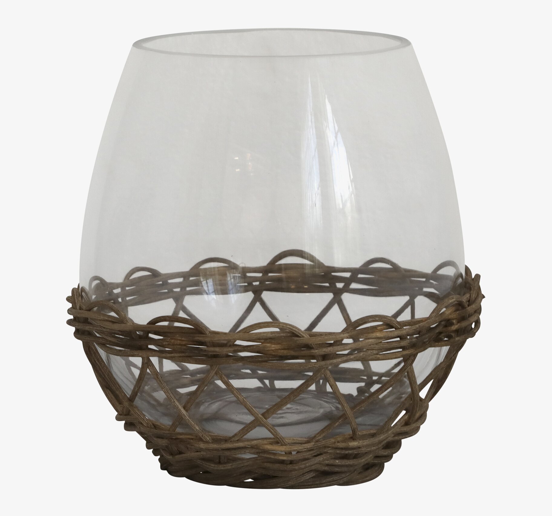 Ljuslykta Hurricane Medium från Chic Antique i glas och trä