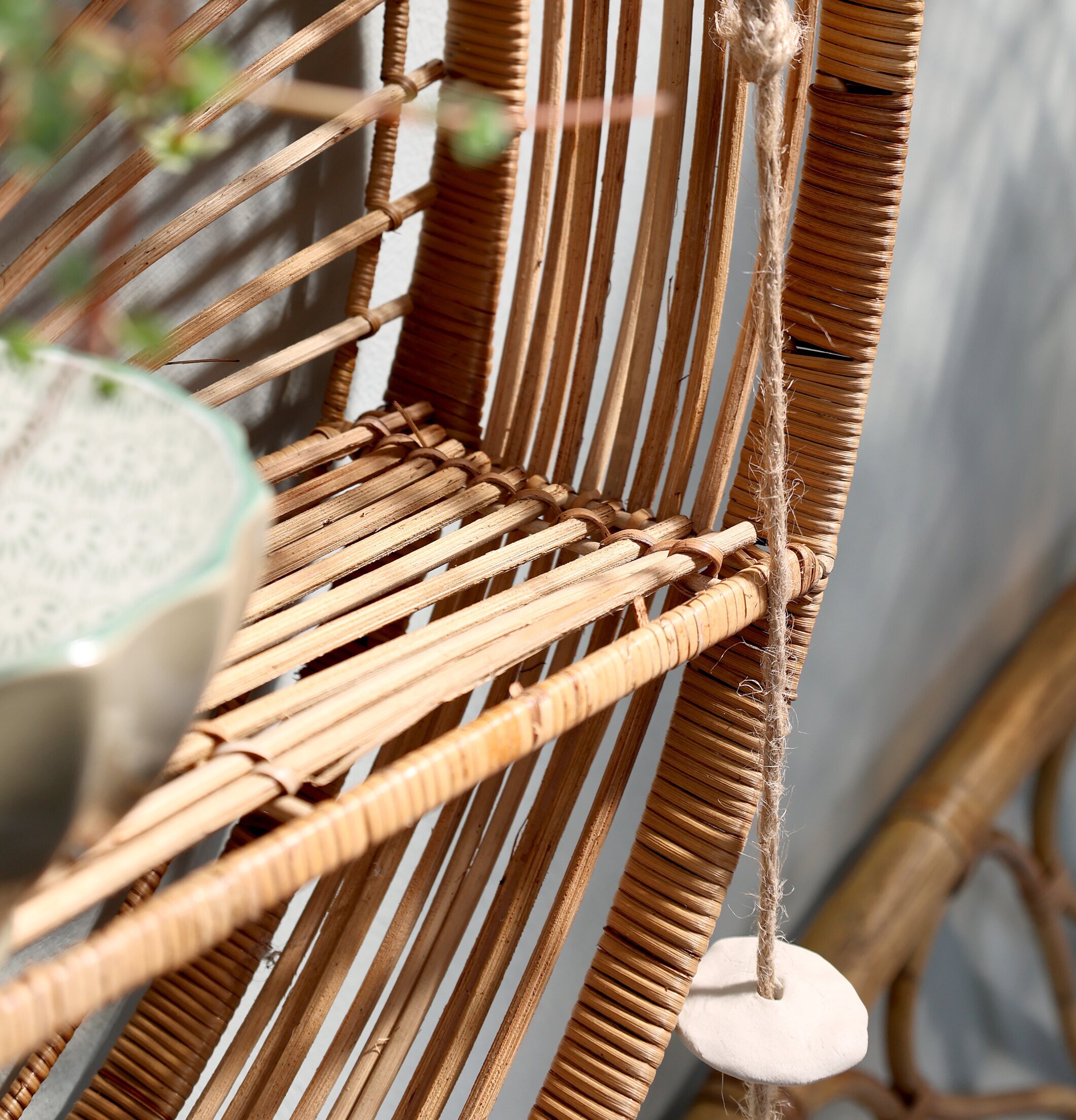 Vägghylla Rotting Natur från Chic Antique med skål och växt