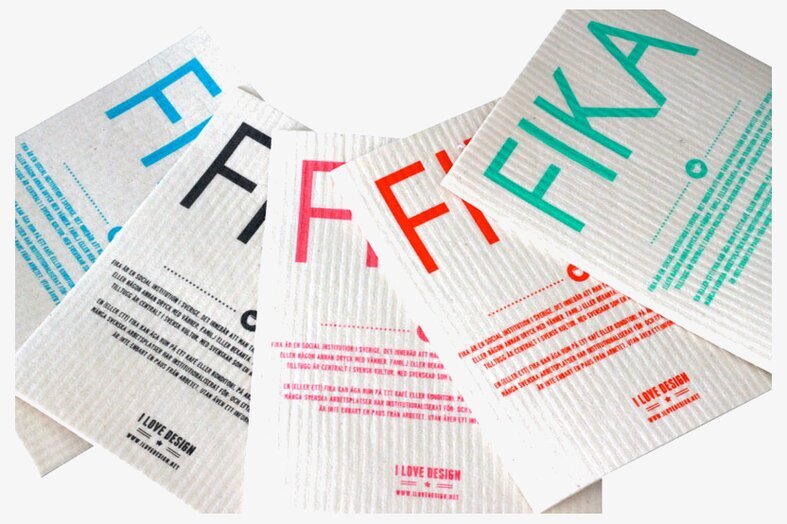 Diskduk Wettex FIKA Grå från I Love Design i minimalistisk stil