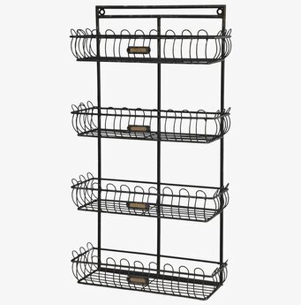 Vägghylla Fil De Fer Reol Antiksvart från Chic Antique