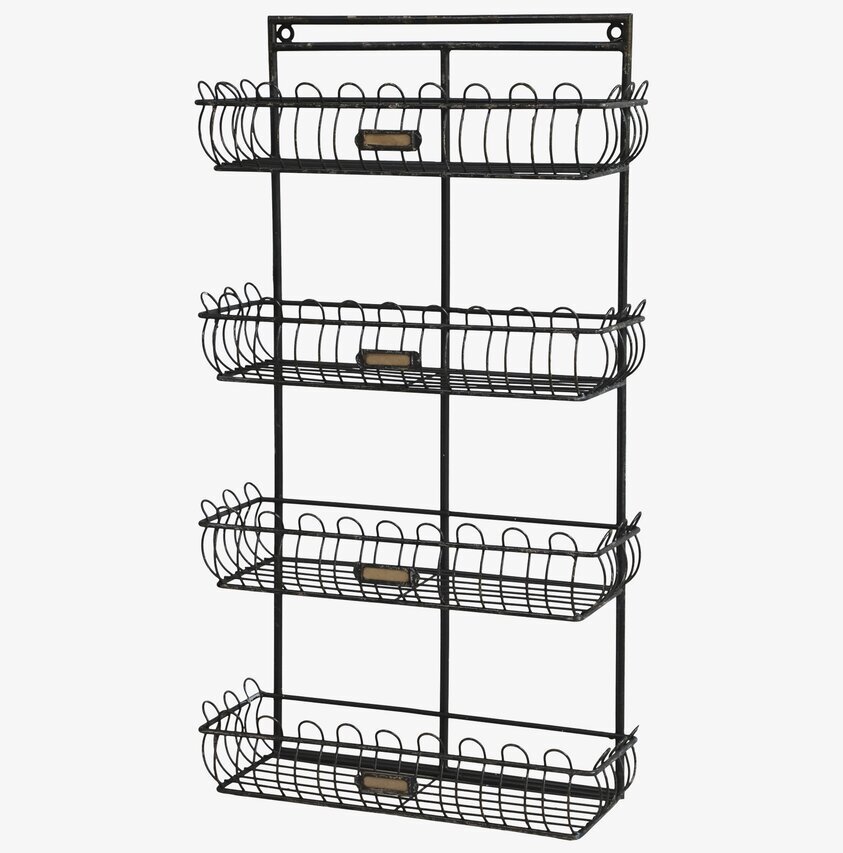 Vägghylla Fil De Fer Reol Antiksvart från Chic Antique