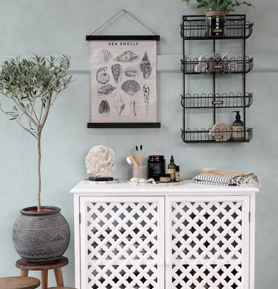 Vägghylla Fil De Fer Reol Antiksvart från Chic Antique