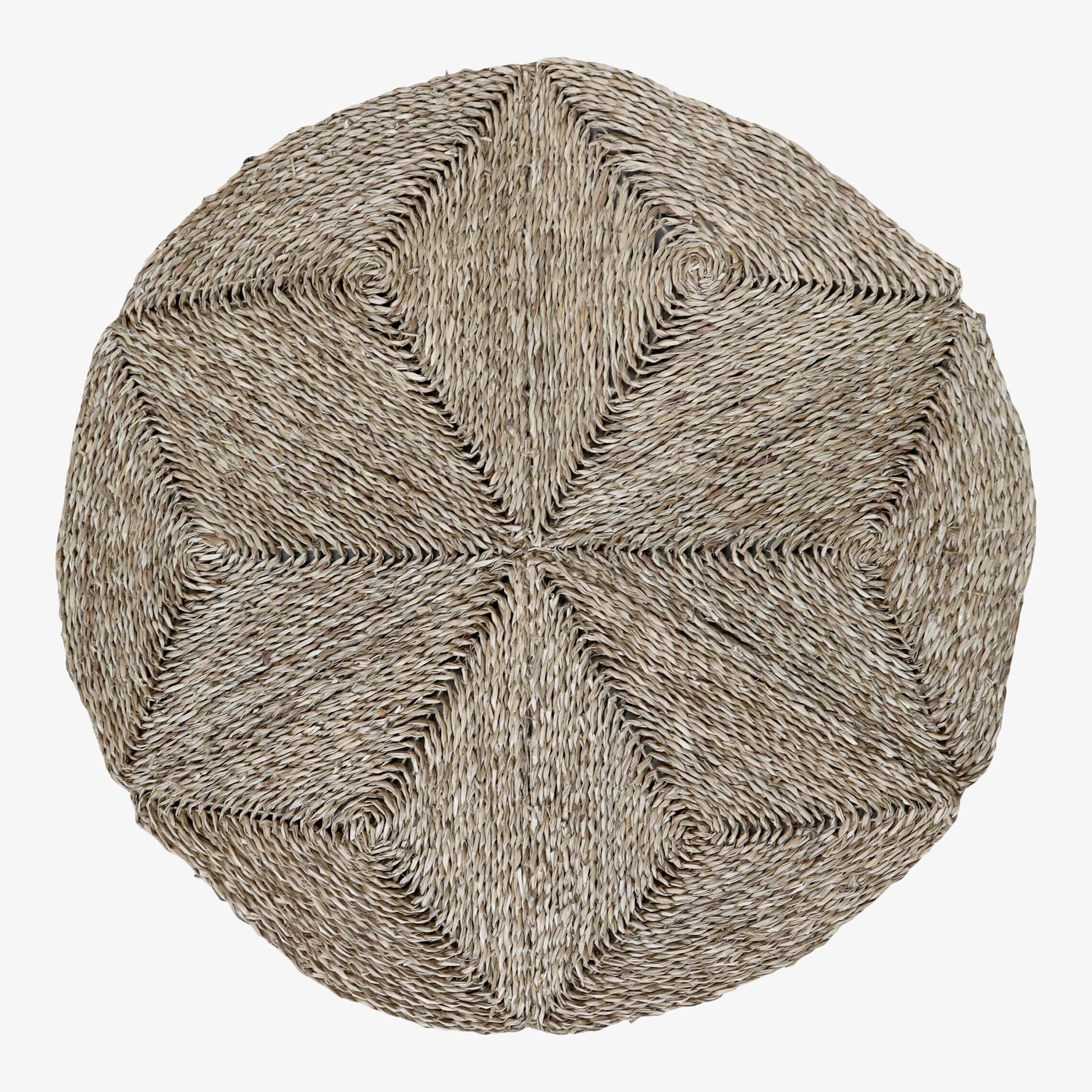 Matta Rund Flätat Sjögräs från Chic Antique i naturliga toner