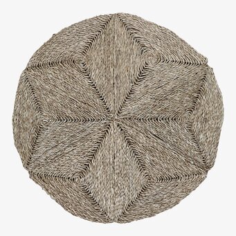 Matta Rund Flätat Sjögräs från Chic Antique i naturliga toner