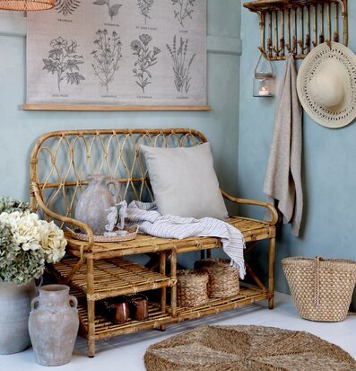 Matta Rund Flätat Sjögräs från Chic Antique i naturlig miljö