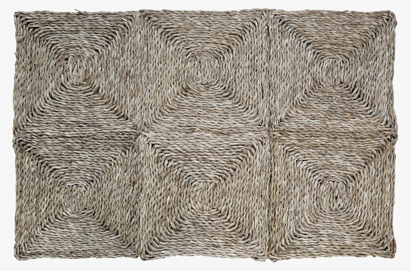 Matta Flätat Sjögräs från Chic Antique med geometriskt mönster