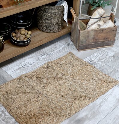 Matta Flätat Sjögräs Chic Antique Mattor (ej dörrmatta)